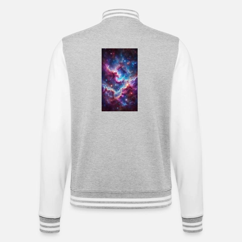 Nébuleuse Monde des Couleurs - Veste Teddy - gris chiné / blanc