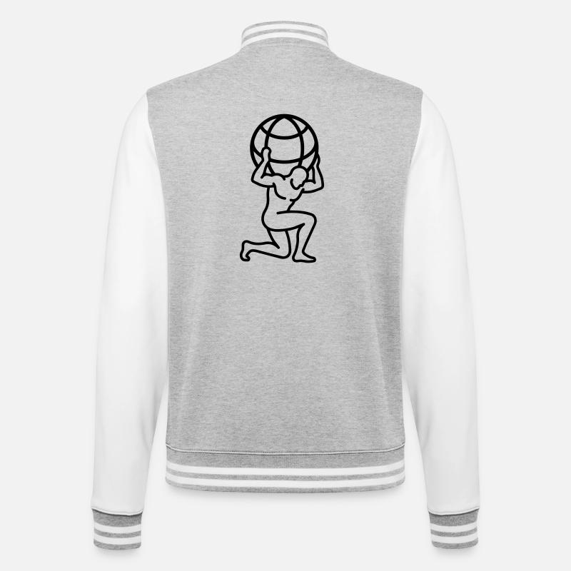 globe - Veste Teddy - gris chiné / blanc