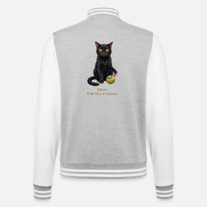 Oups, maintenant c’est une malédiction - Veste Teddy - gris chiné / blanc