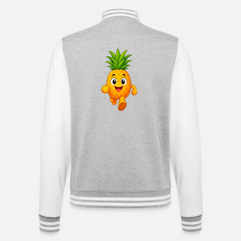 Pineapple - College Sweat Jacket - heather grey/white