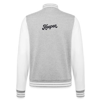 Heepen Bielefeld#heepenstyle - College Sweat Jacket - heather grey/white - Back - Marisol (170cm)