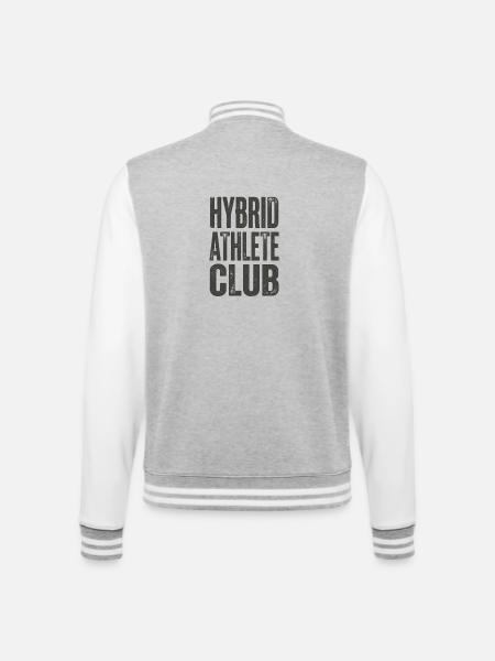 Hybrid Athlete Club Grunge Motivation - College-Sweatjacke - Grau meliert/Weiß