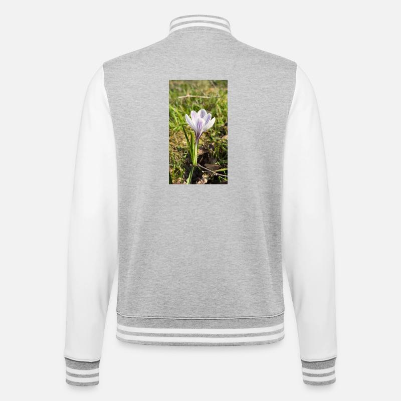 crocus - Veste Teddy - gris chiné / blanc