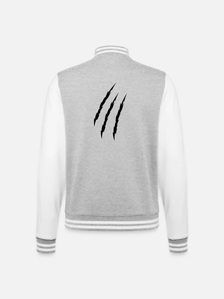 griffe - Veste Teddy - gris chiné / blanc