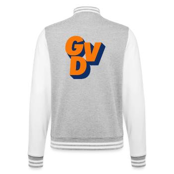 GVD, Parti politique, Malédiction, Politique # - Veste Teddy - gris chiné / blanc - Dos - Marisol (170cm)