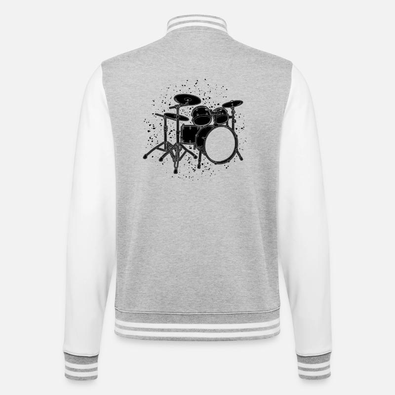 Percussion - College Sweat Jacket - heather grey/white
