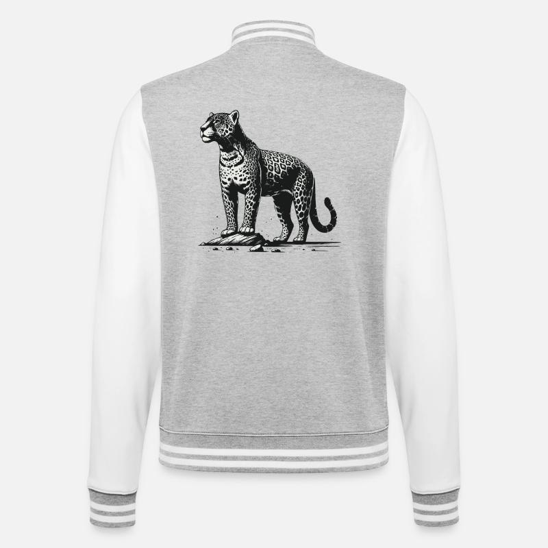 Jaguar - College Sweat Jacket - heather grey/white