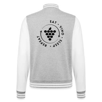 L’héritage de Bacchus - Veste Teddy - gris chiné / blanc - Dos - Marisol (170cm)