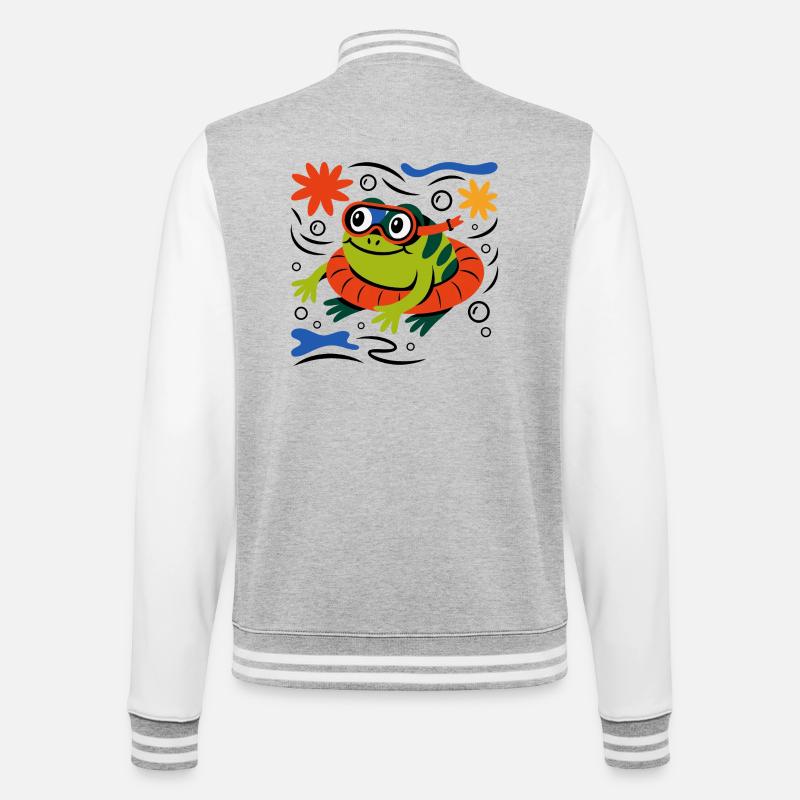 Snorkel Frog Adventure - College Sweat Jacket - heather grey/white