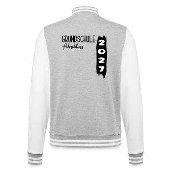 Grundschule Abschluss 2027 - College-Sweatjacke - Grau meliert/Weiß - Hinten - Marisol (170cm)