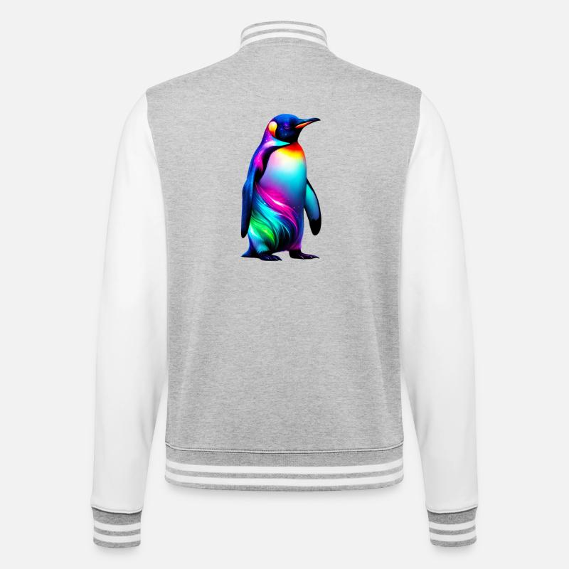 Penguin - College Sweat Jacket - heather grey/white