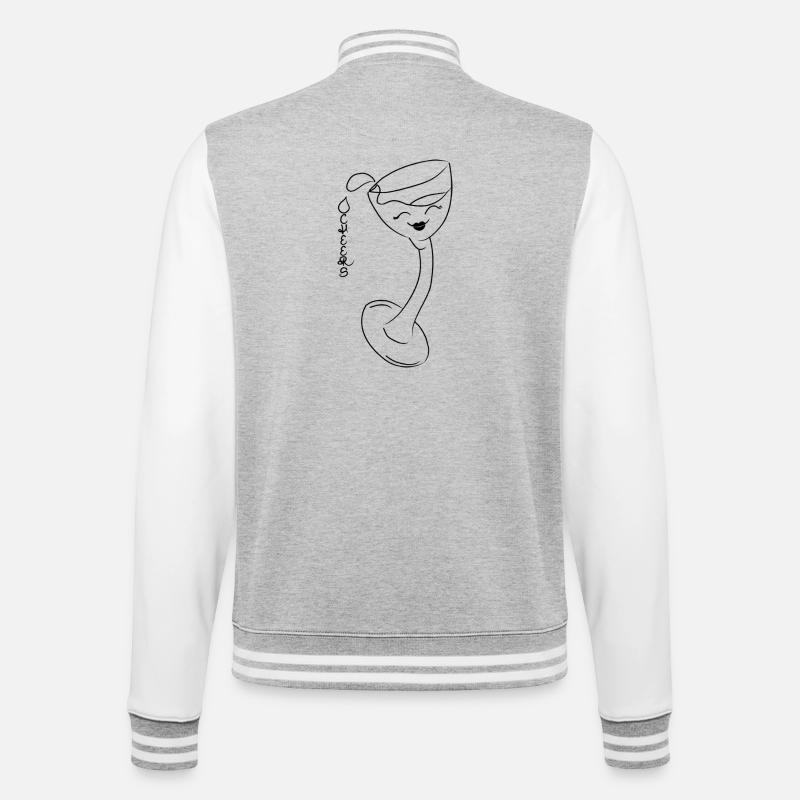 Santé ! - Veste Teddy - gris chiné / blanc