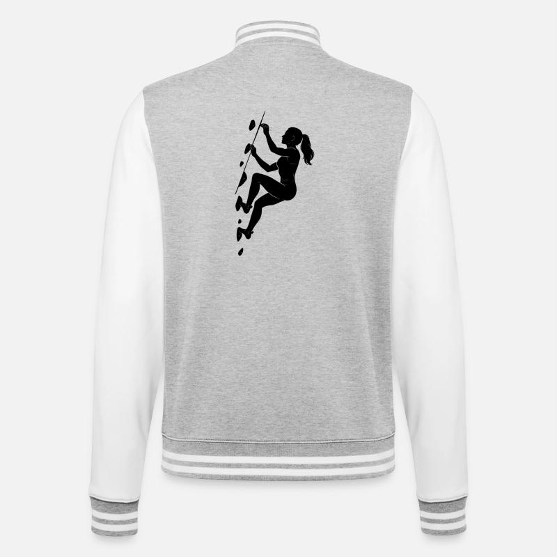 Boulder Silhouette – Aesthetics & Chalk Focus - College Sweat Jacket - heather grey/white