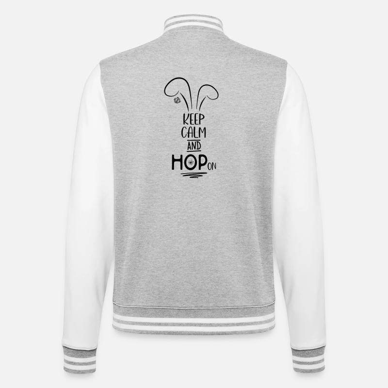 Easter - College Sweat Jacket - heather grey/white