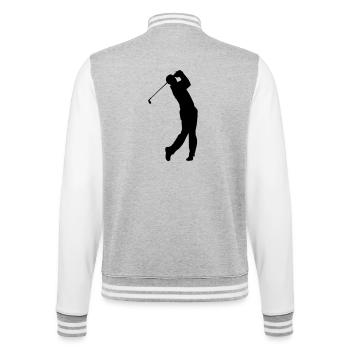 Ombre de golfeur - Veste Teddy - gris chiné / blanc - Dos - Marisol (170cm)