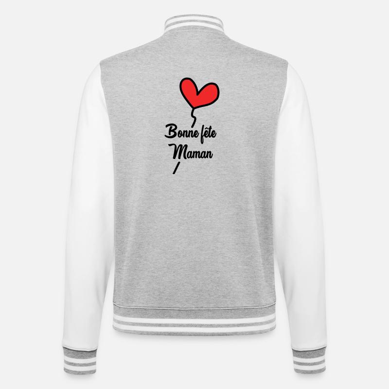 SCHÖNEN MUTTERTAG - College-Sweatjacke - Grau meliert/Weiß