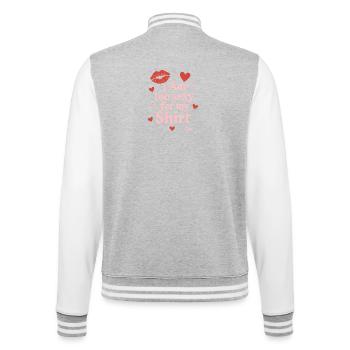 Spielerische, selbstbewusste Betonung - College-Sweatjacke - Grau meliert/Weiß - Hinten - Marisol (170cm)