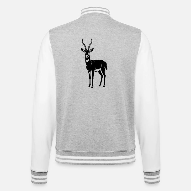 Antilope - Veste Teddy - gris chiné / blanc