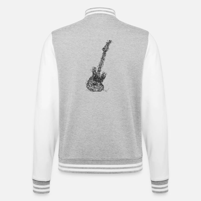 Lower Scribble - College-Sweatjacke - Grau meliert/Weiß