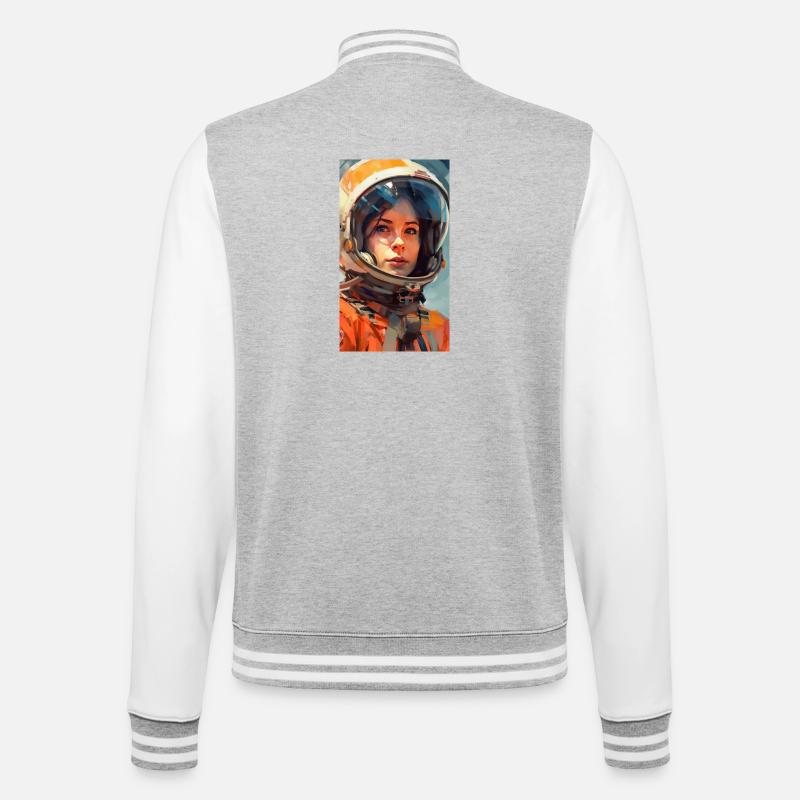 Fille de l’espace - Veste Teddy - gris chiné / blanc