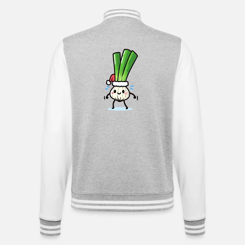 Saint-Nicolas mignon oignon de printemps - Veste Teddy - gris chiné / blanc