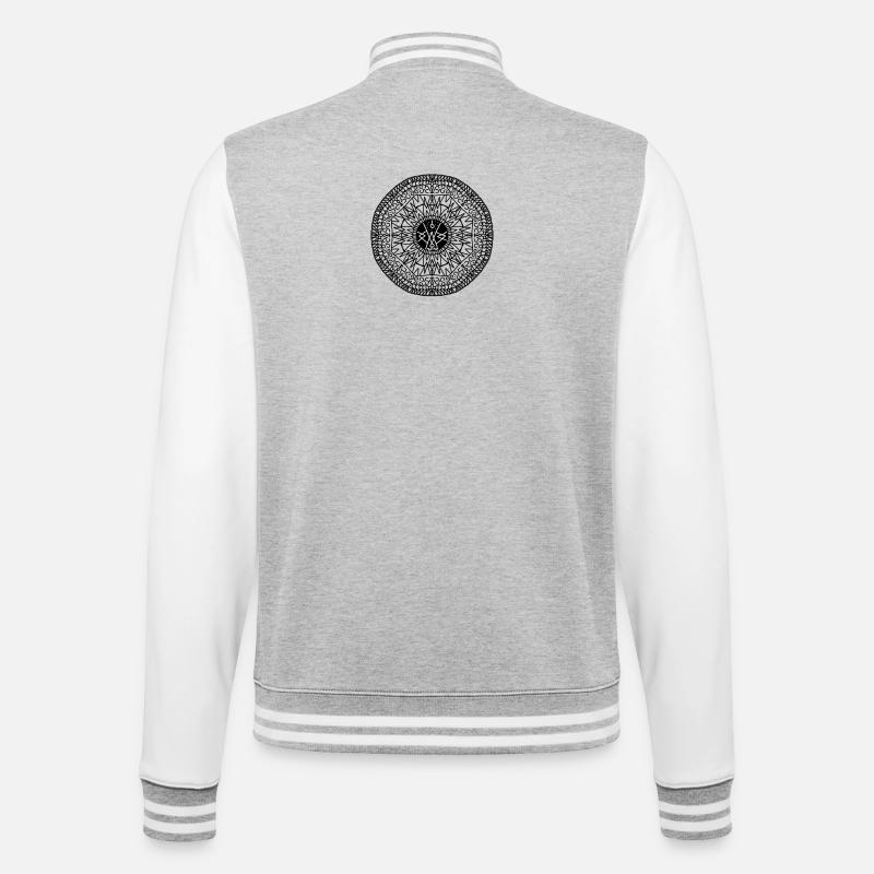 Higher self vs lower self - College-Sweatjacke - Grau meliert/Weiß