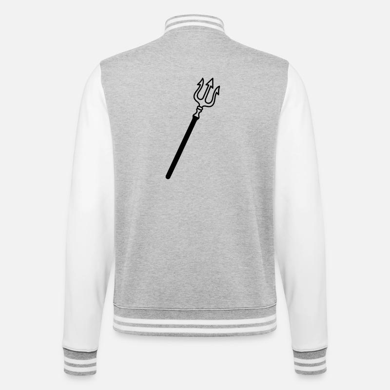 trident - Veste Teddy - gris chiné / blanc