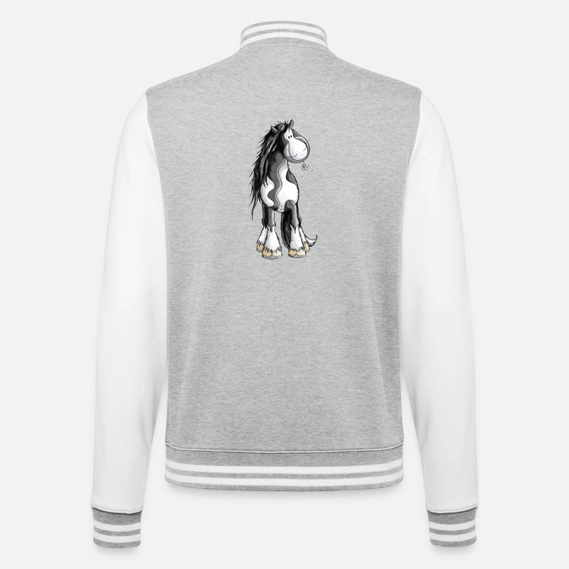 Tinker mit Blümchen - College-Sweatjacke - Grau meliert/Weiß