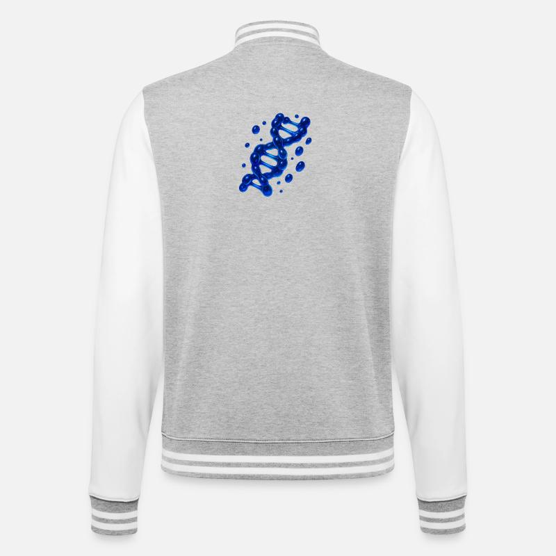 Molécule d’hélice d’ADN 3D Bleu - Veste Teddy - gris chiné / blanc