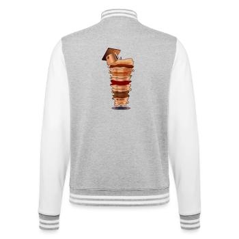 DÖNER KEBAB GRADUATION STUDIES - College Sweat Jacket - heather grey/white - Back - Marisol (170cm)
