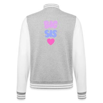 Big Sis Love - College-Sweatjacke - Grau meliert/Weiß - Hinten - Marisol (170cm)