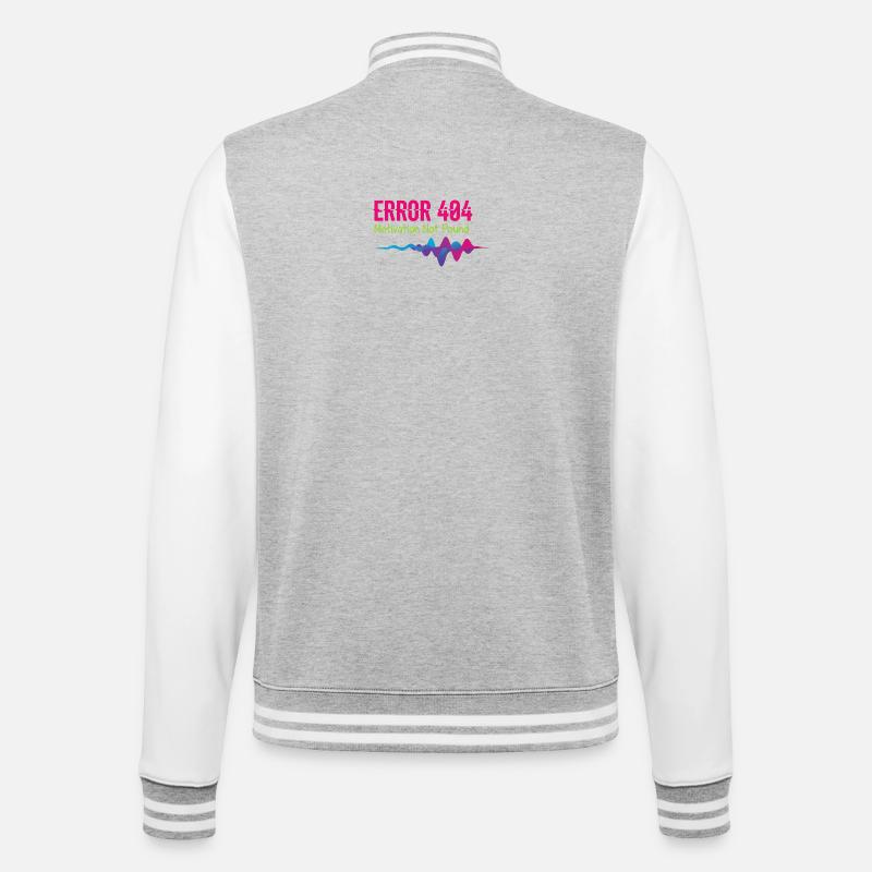 Error 404 Motivation Not Found - College Sweat Jacket - heather grey/white