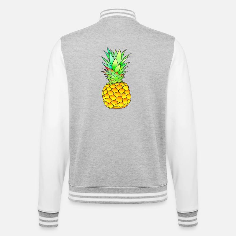Pineapple - College Sweat Jacket - heather grey/white