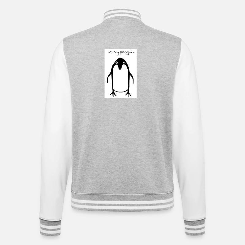Be My Penguin Penguin Dessin - Veste Teddy - gris chiné / blanc
