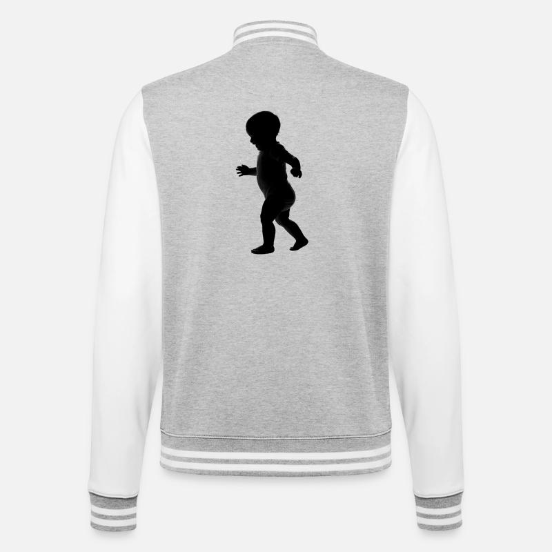 Bébé - Logo Cool Silhouette - Veste Teddy - gris chiné / blanc