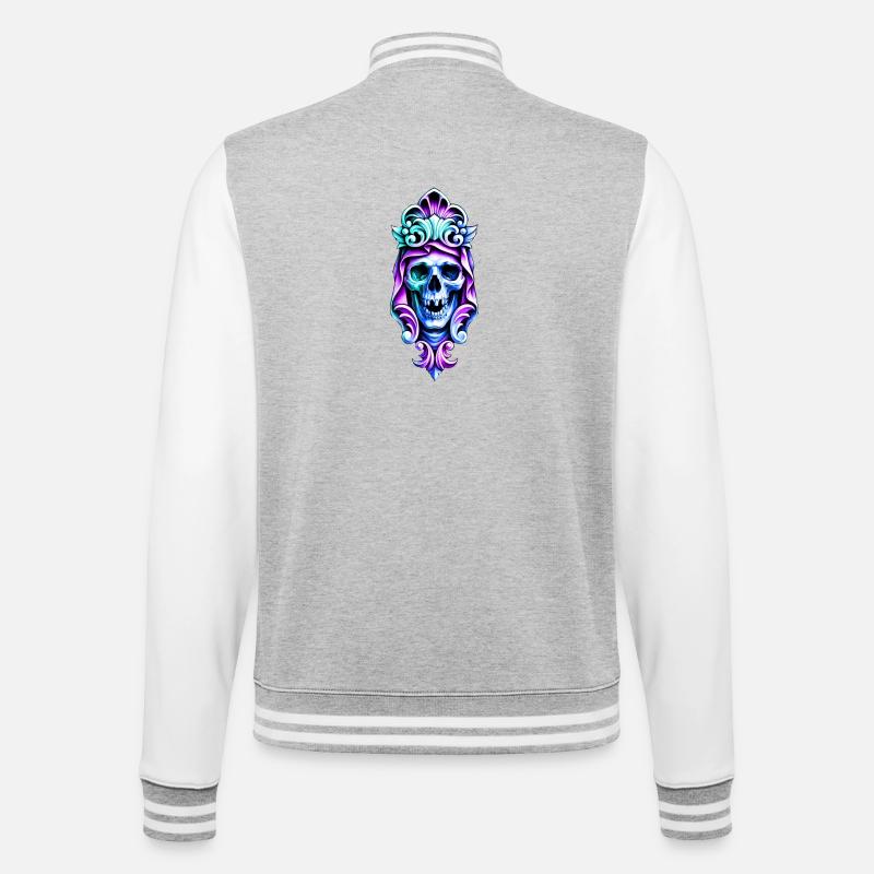 skullptur - College Sweat Jacket - heather grey/white