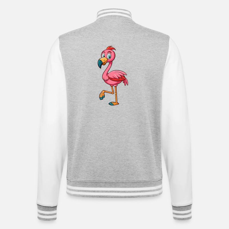 flamingo - College Sweat Jacket - heather grey/white