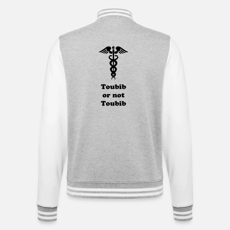 Doktor Arzt oder nicht? - College-Sweatjacke - Grau meliert/Weiß