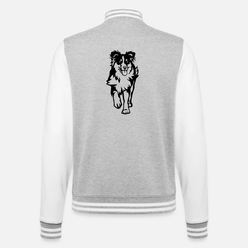 Australian Shepherd - College Sweat Jacket - heather grey/white