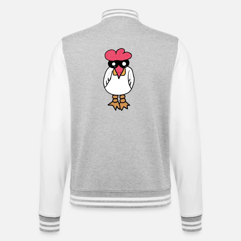 Chicken - College Sweat Jacket - heather grey/white