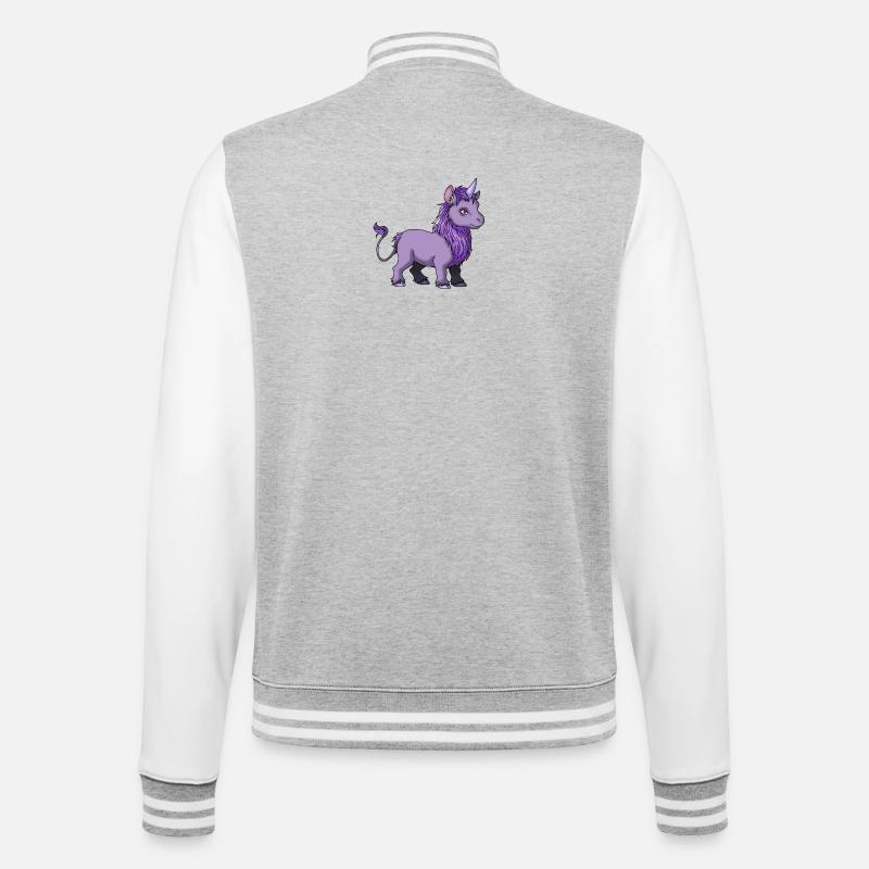 Cornillon - College Sweat Jacket - heather grey/white