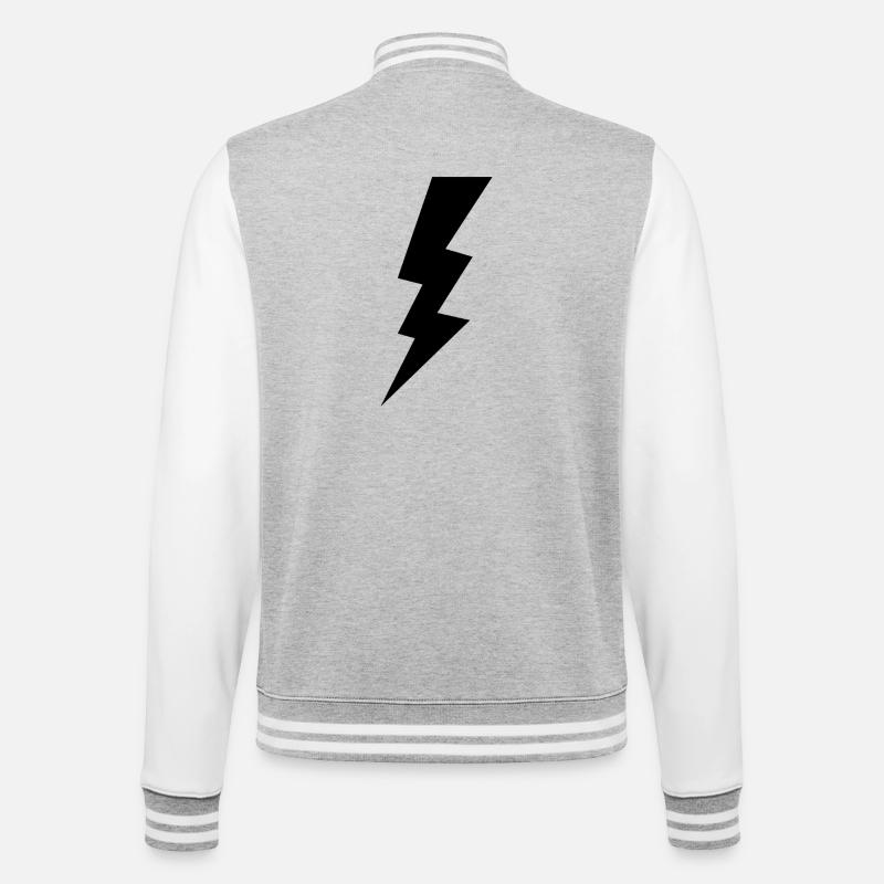 Lightning - Veste Teddy - gris chiné / blanc