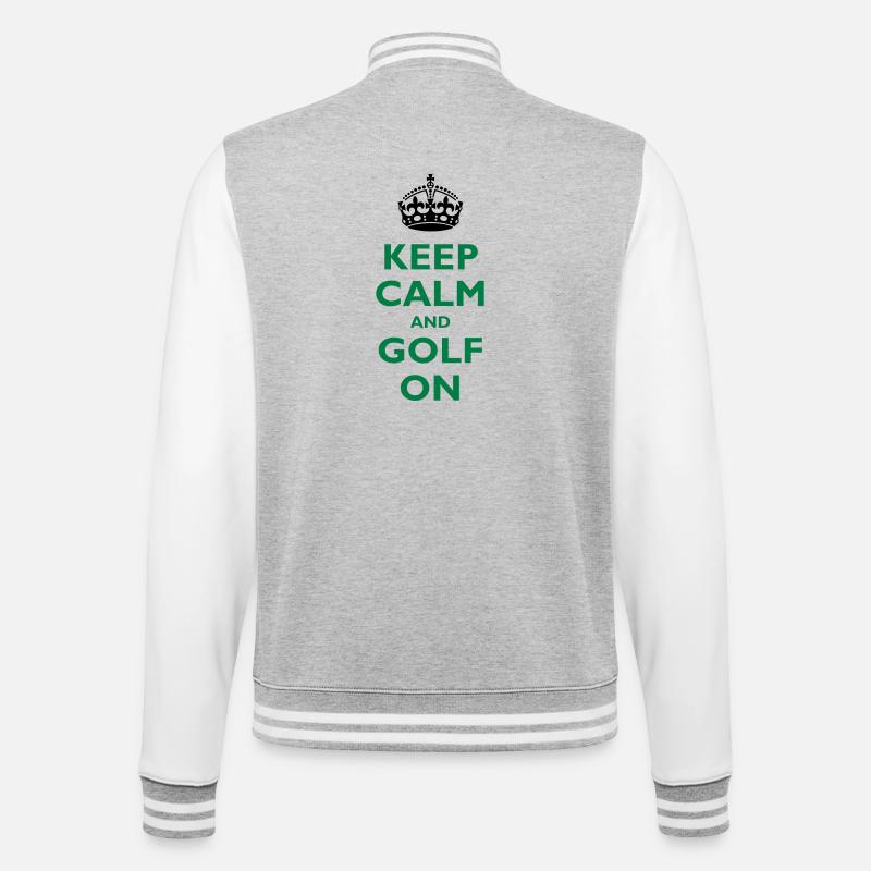 Keep calm and golf on - Veste Teddy - gris chiné / blanc