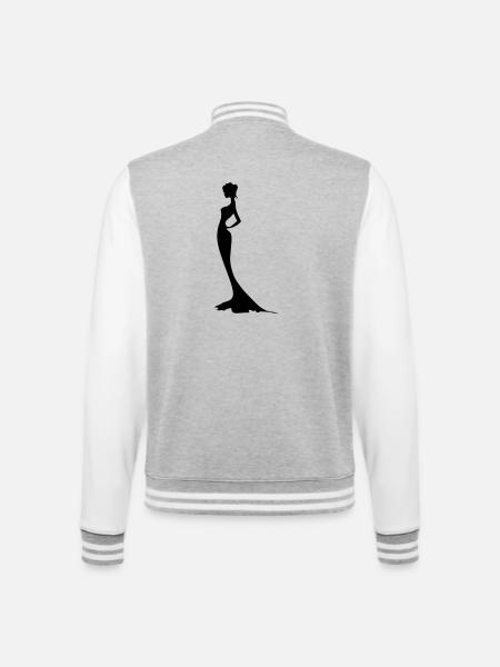 Mariée - Veste Teddy - gris chiné / blanc
