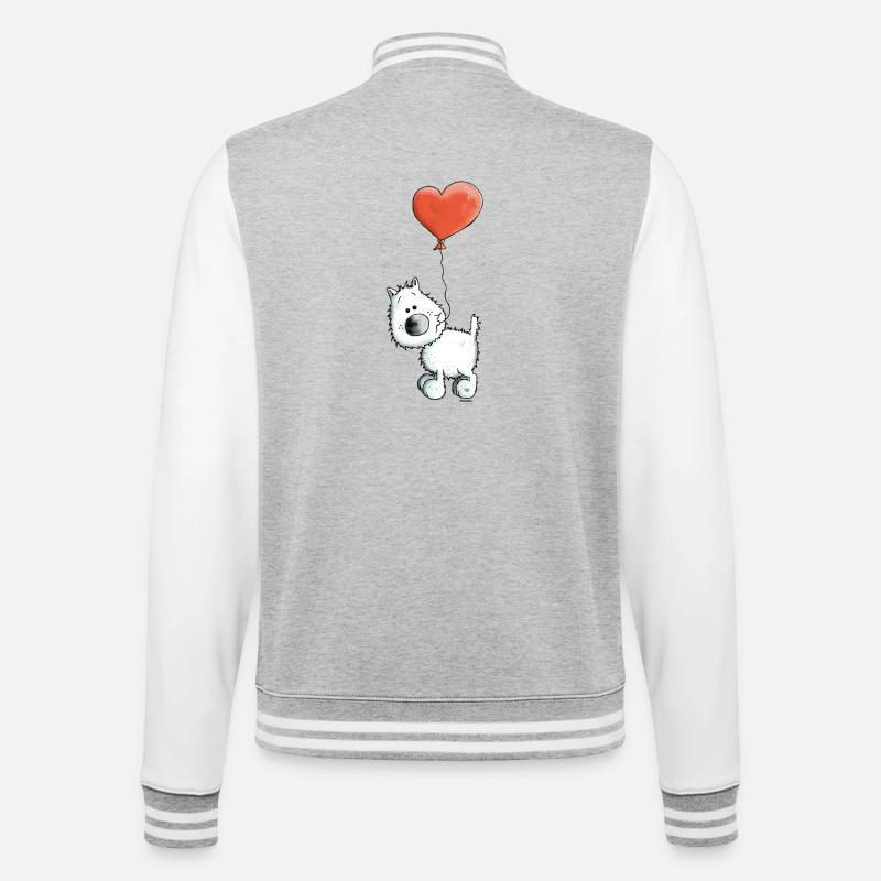 West Highland White Terrier - Chien - Veste Teddy - gris chiné / blanc