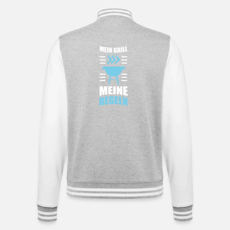 Mon grill Mes règles - Veste Teddy - gris chiné / blanc