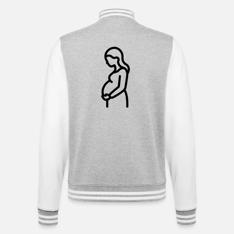 grossesse - Veste Teddy - gris chiné / blanc