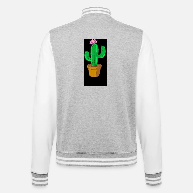 cactus - Veste Teddy - gris chiné / blanc