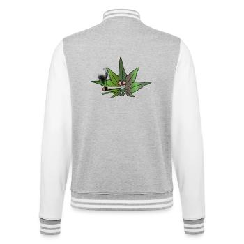 cannabis - Veste Teddy - gris chiné / blanc - Dos - Marisol (170cm)