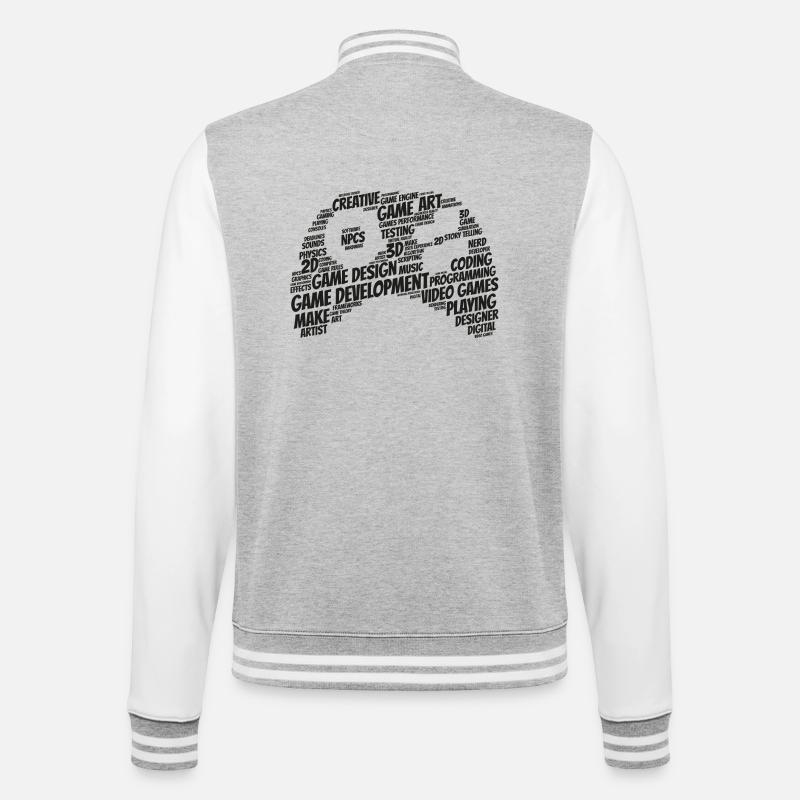 Games developer - College Sweat Jacket - heather grey/white